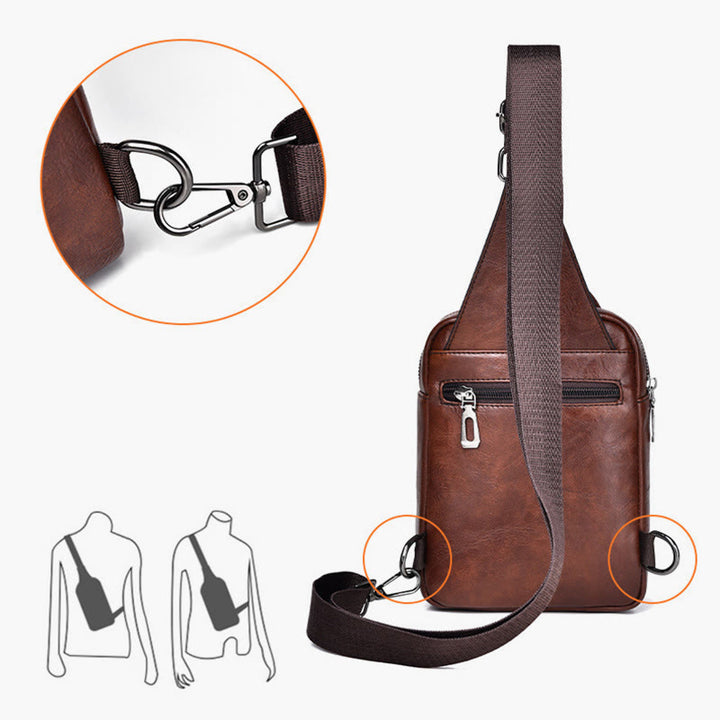Schultertasche für Herren, für den täglichen Gebrauch, lässige, wasserdichte Retro-Umhängetasche