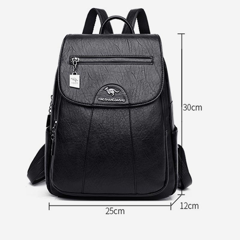 Kleiner Rucksack für Damen, weiches PU-Leder, lässiger Tagesrucksack