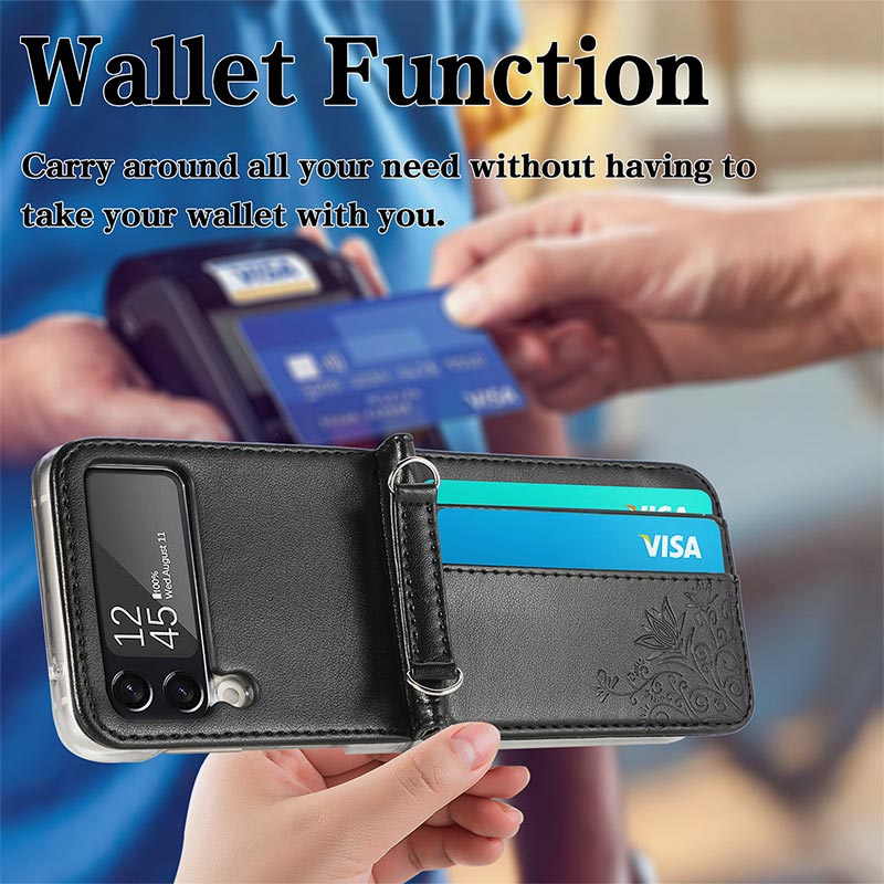 Samsung Galaxy Z Flip 3 Handyhülle Crossbody Handytasche Geldbörse