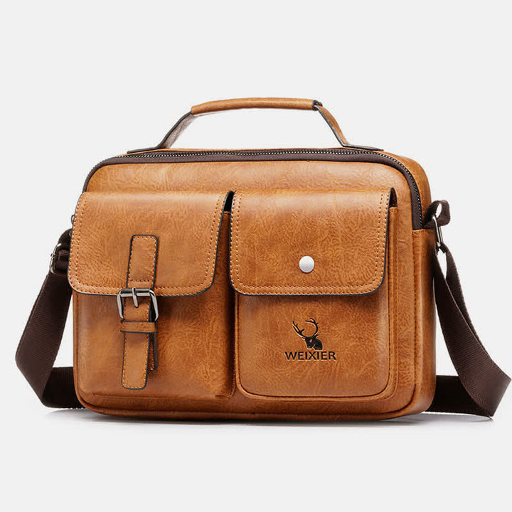 Herren Messenger Bag Wasserdichte Vintage Leder Aktentasche Satchel Umhängetasche