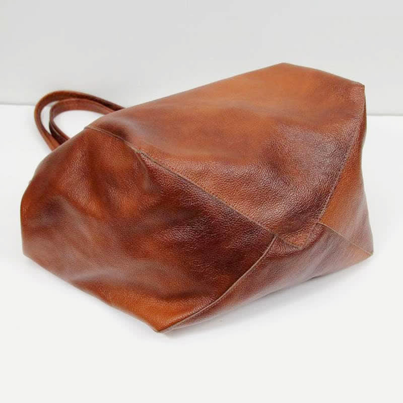 Große Kapazität weiche Leder Einkaufstasche Handtasche Shopper Geldbörse mit Beutel