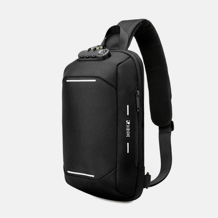 Diebstahlsichere, wasserdichte Brusttasche mit USB-Ladeanschluss
