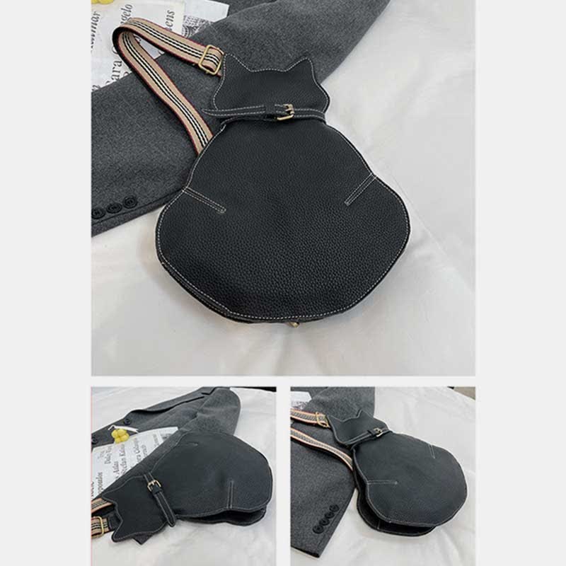 Süße Schultertasche aus PU-Leder in Katzenform für Damen