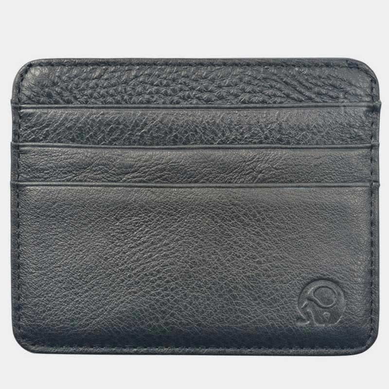 Schlanke minimalistische Vordertasche Brieftasche aus echtem Leder Kartenhalter Kartenetui - image 10