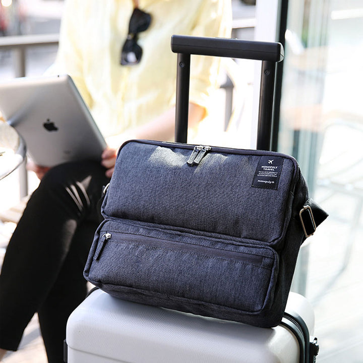 Multifunktionale Messenger-Tasche mit mehreren Fächern, Laptop-Umhängetasche