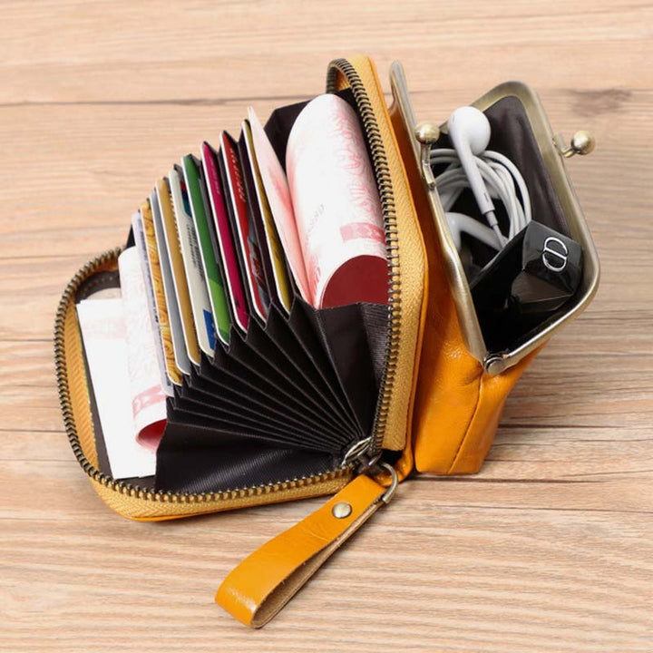 Retro-Kartenetui, Münzgeldbörse, Geldbörse, Mini-Handtasche mit Reißverschluss für Damen - image 2