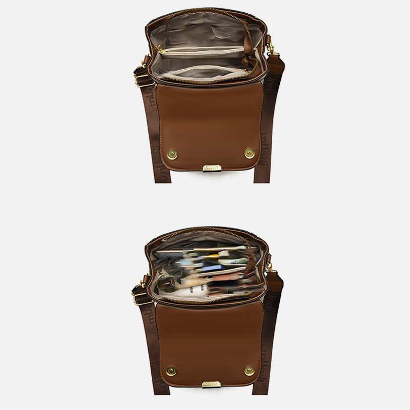 Britische elegante Handtasche Frauen Schachbrettmuster Crossbody Leder Geldbörse