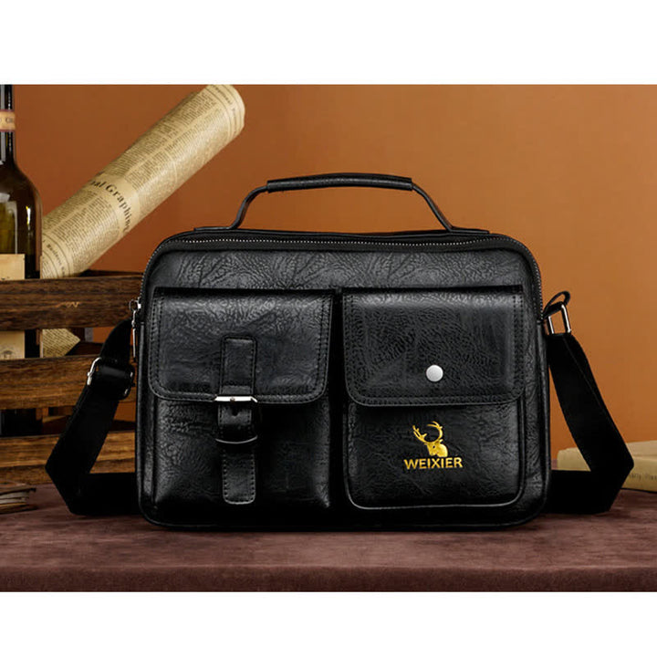 Herren Messenger Bag Wasserdichte Vintage Leder Aktentasche Satchel Umhängetasche