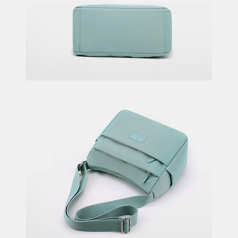 Geräumige Handtaschen mit mehreren Taschen für Damen, einfarbig, lässige Umhängetasche