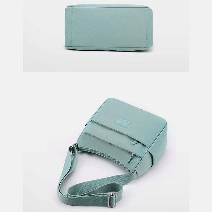 Geräumige Handtaschen mit mehreren Taschen für Damen, einfarbig, lässige Umhängetasche