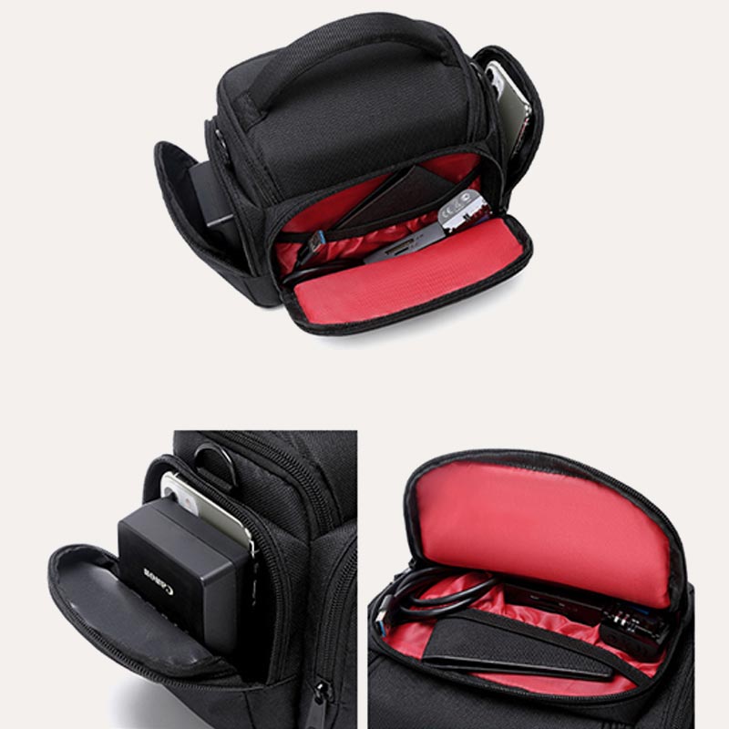 Kleine Kameratasche Vintage Gepolsterte Kameraschultertasche mit Umhängegurt