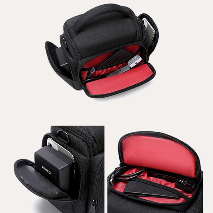 Kleine Kameratasche Vintage Gepolsterte Kameraschultertasche mit Umhängegurt