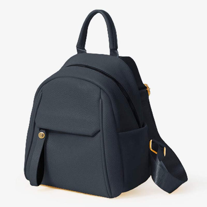 Damen Mini Rucksack Kleiner Reiserucksack Casual PU Leder Tagesrucksack Geldbörsen