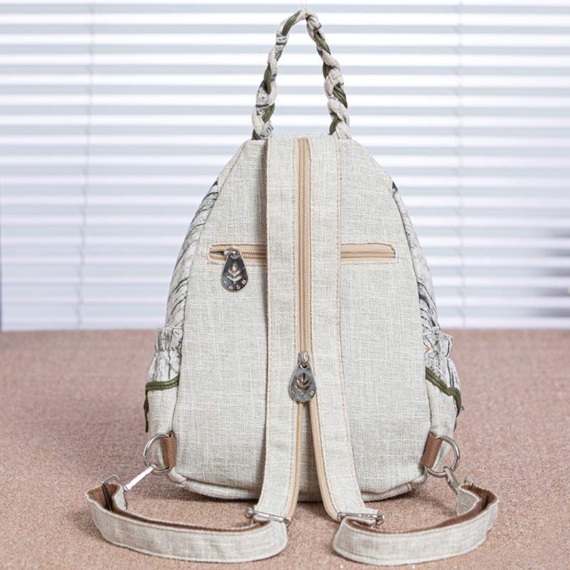 Multifunktionaler Rucksack mit großem Fassungsvermögen und nationalem Blumendruck