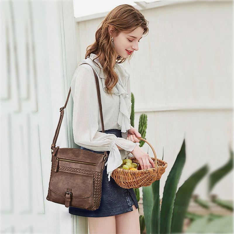 Umhängetasche aus PU-Leder für Damen, Geldbörse, Reisetasche, Schultertasche 
