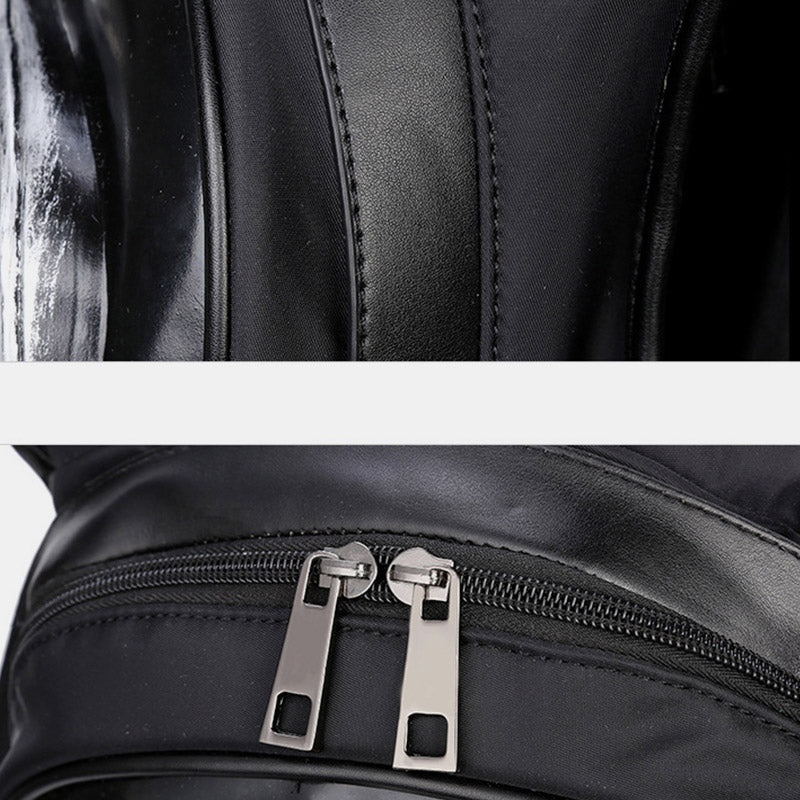 3D-Totenkopf-Rucksack, Gothic-Nieten, Laptop-Rucksack mit Kapuzenmütze