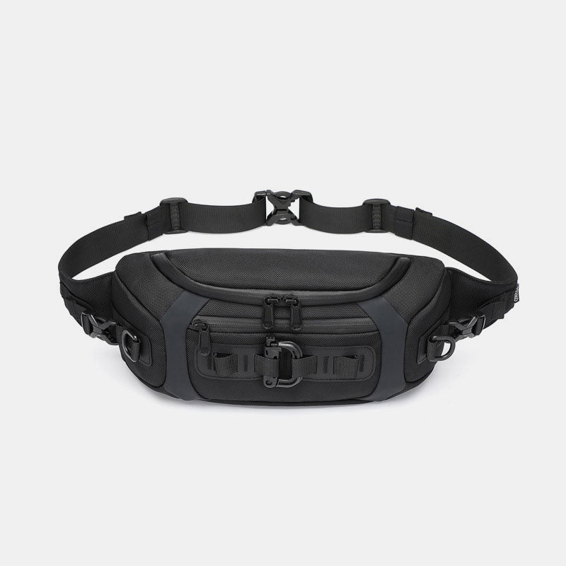 Multifunktionale Umhängetasche, Hüfttasche für Herren, Brusttasche mit mehreren Taschen