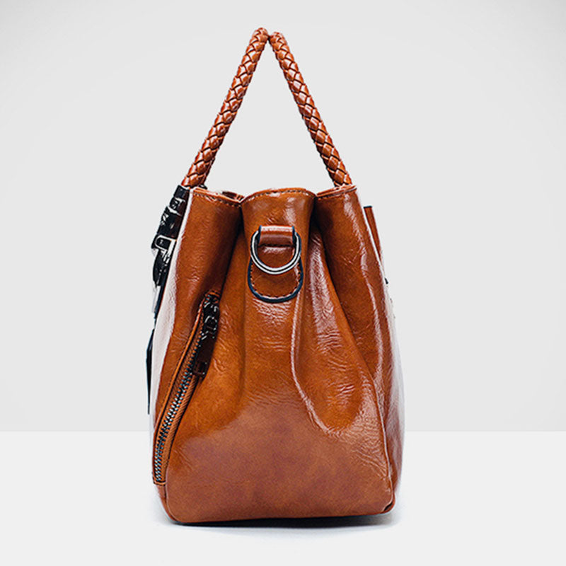 Klassische Retro-Handtasche mit mehreren Taschen 