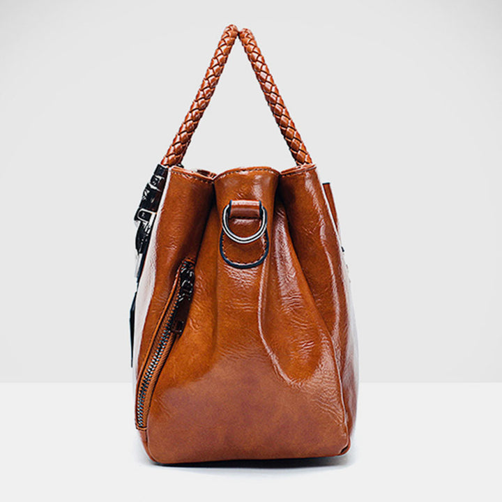 Klassische Retro-Handtasche mit mehreren Taschen 