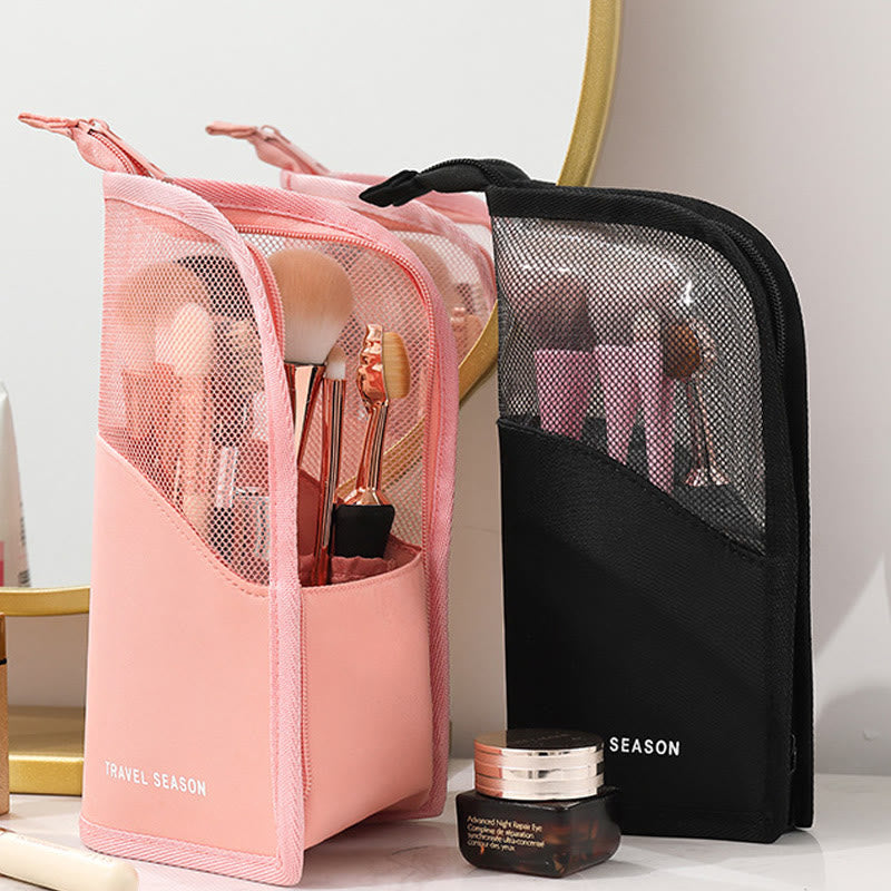 Aufbewahrungstasche für Damen, einfache vertikale Reise-Make-up-Tasche