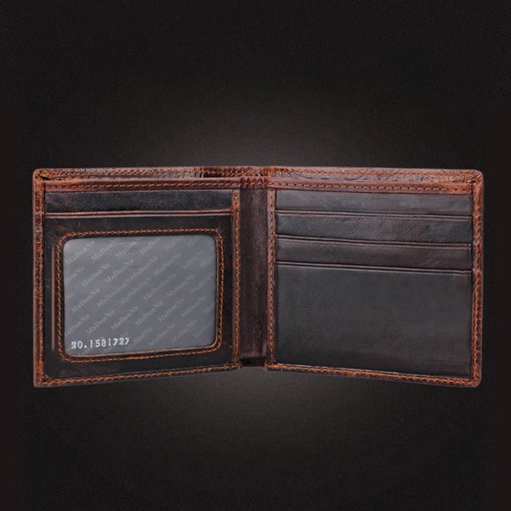Echtes Leder Krokodil Gravur Brieftasche Retro Bifold Brieftasche