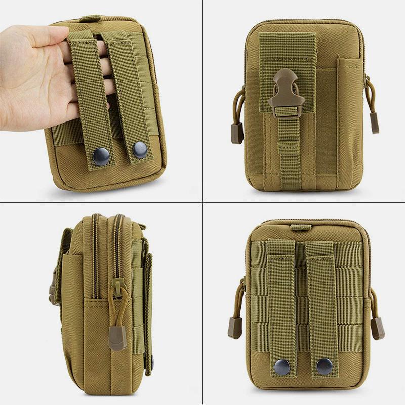 Taktischer Gürtel für Herren, Militärgürtel aus Nylongewebe mit Tasche und Haken