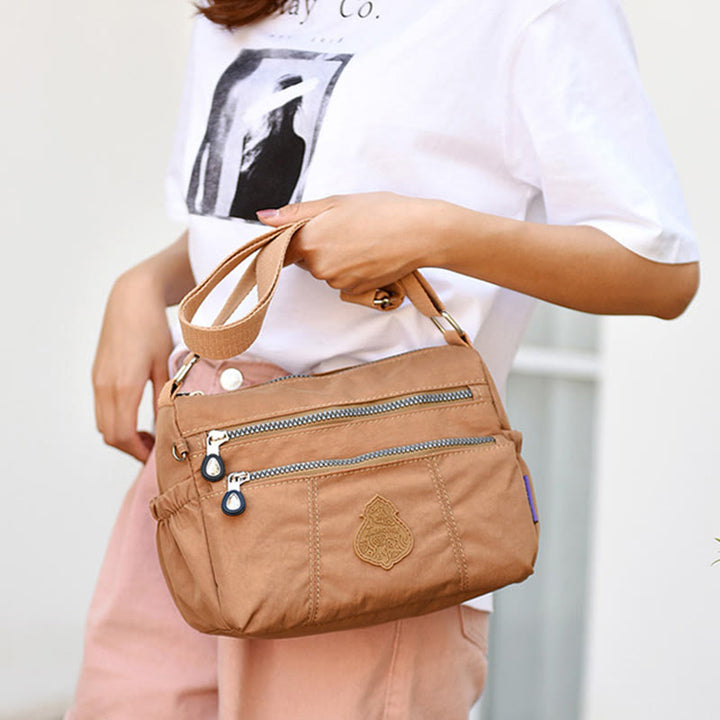 Umhängetasche für Damen, urban, lässig, zum Einkaufen, Nylontuch, Muttertasche
