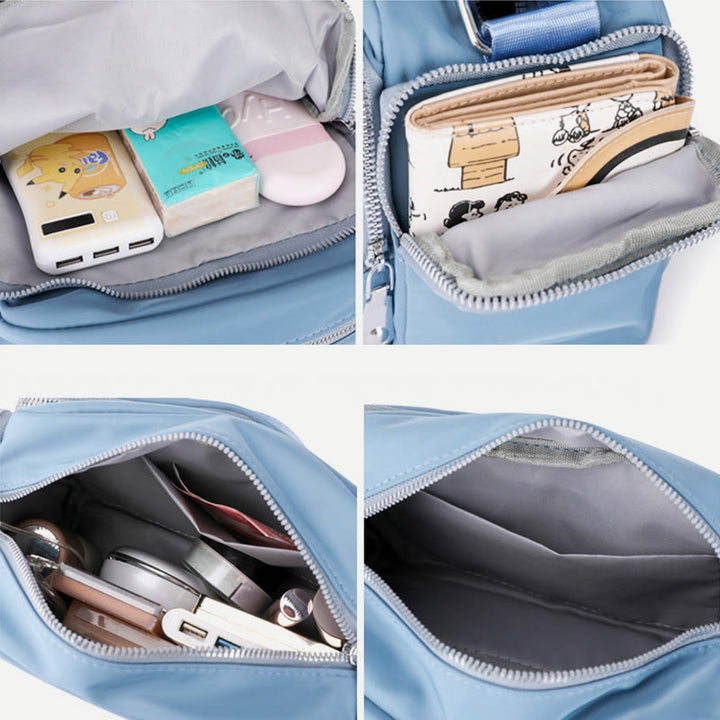 Umhängetasche für Damen, breiter Riemen, leichte Schultertasche aus Nylon