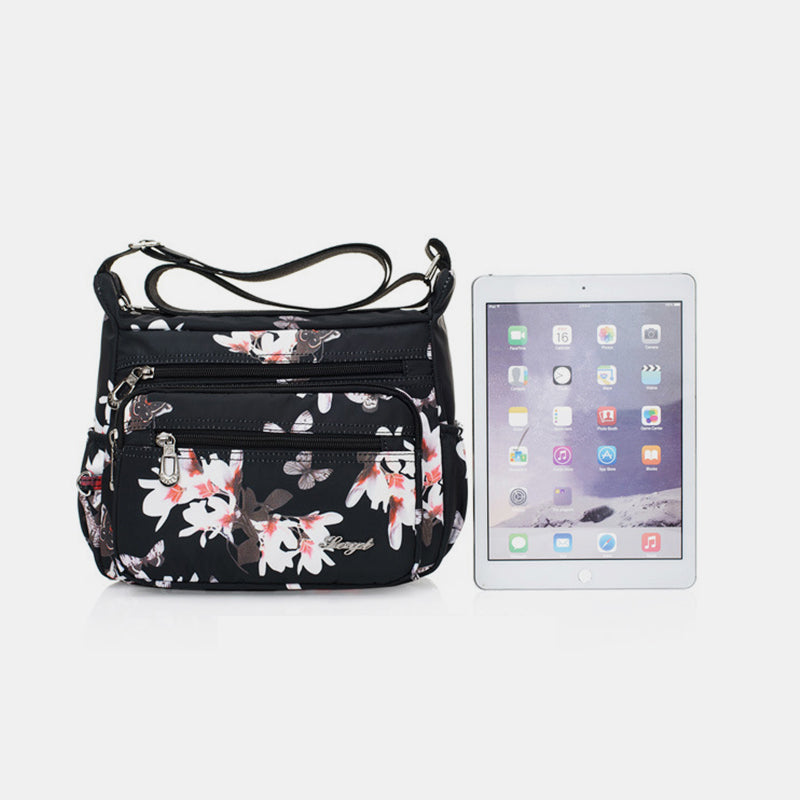 Damen Umhängetasche Multi-Pocket Nylon Schulter Handtasche Geldbörsen Reisetaschen