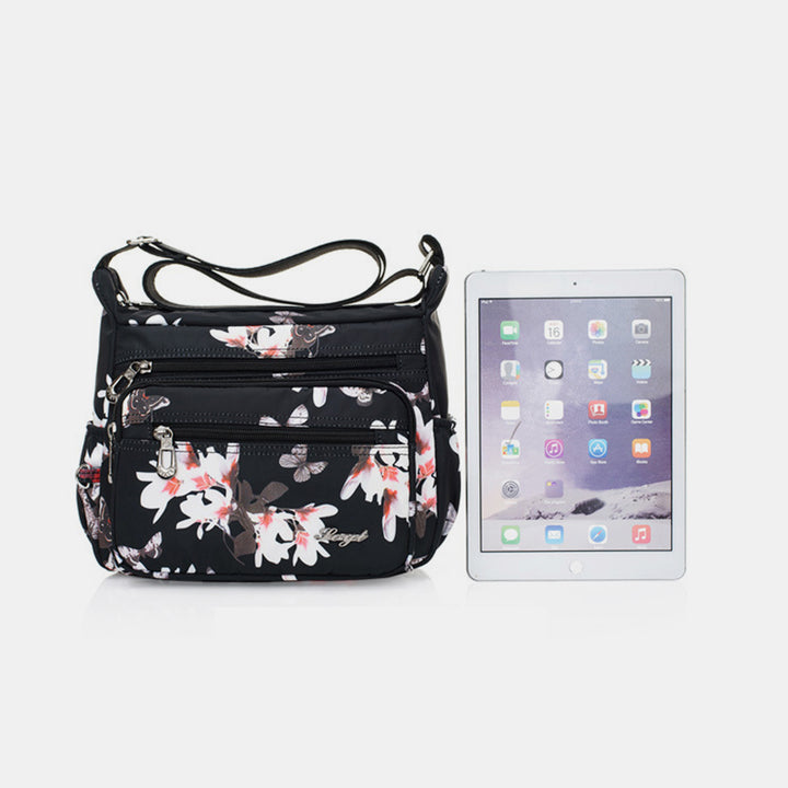 Damen Umhängetasche Multi-Pocket Nylon Schulter Handtasche Geldbörsen Reisetaschen