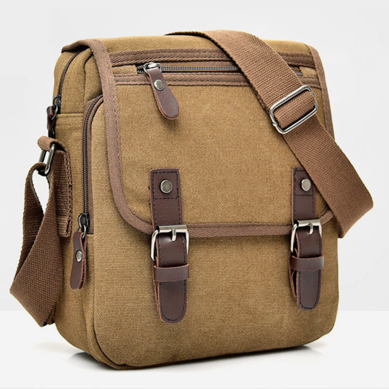Umhängetasche für Herren, Retro-Canvas-Business-Umhängetasche
