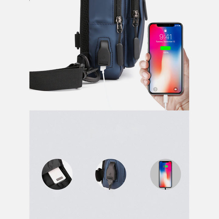 Praktische Crossbody Sling Bag für Männer, wasserdichte Reisetasche