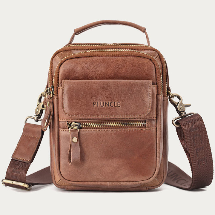 Messenger Bag für Herren, Business, kleine tragbare Umhängetasche aus Leder