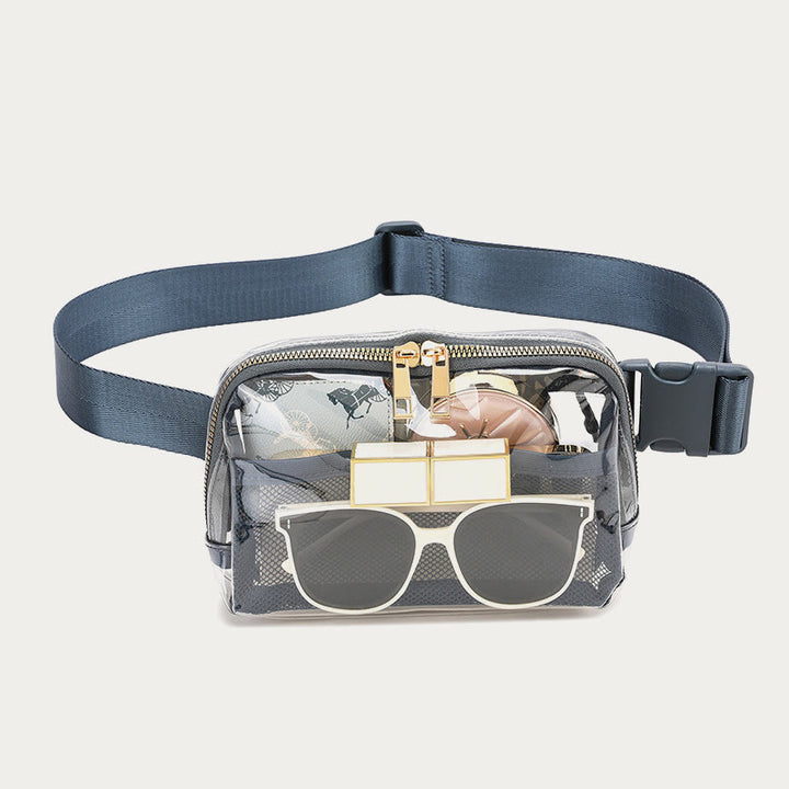 Gürteltasche für Damen, Outdoor-Sport, durchsichtige, wasserdichte Nylontasche
