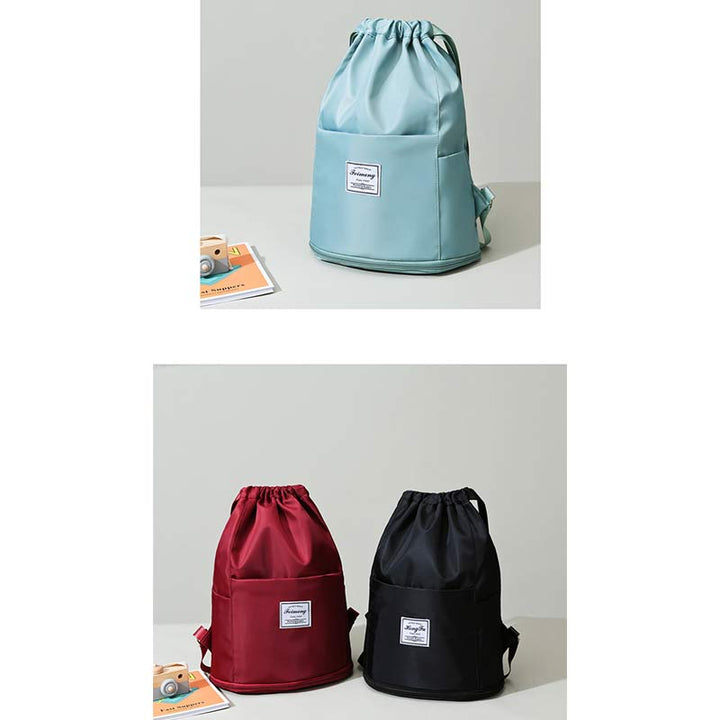 Kordelzug-Rucksack für Damen, wasserdicht, groß, Nass- und Trockentrennrucksack
