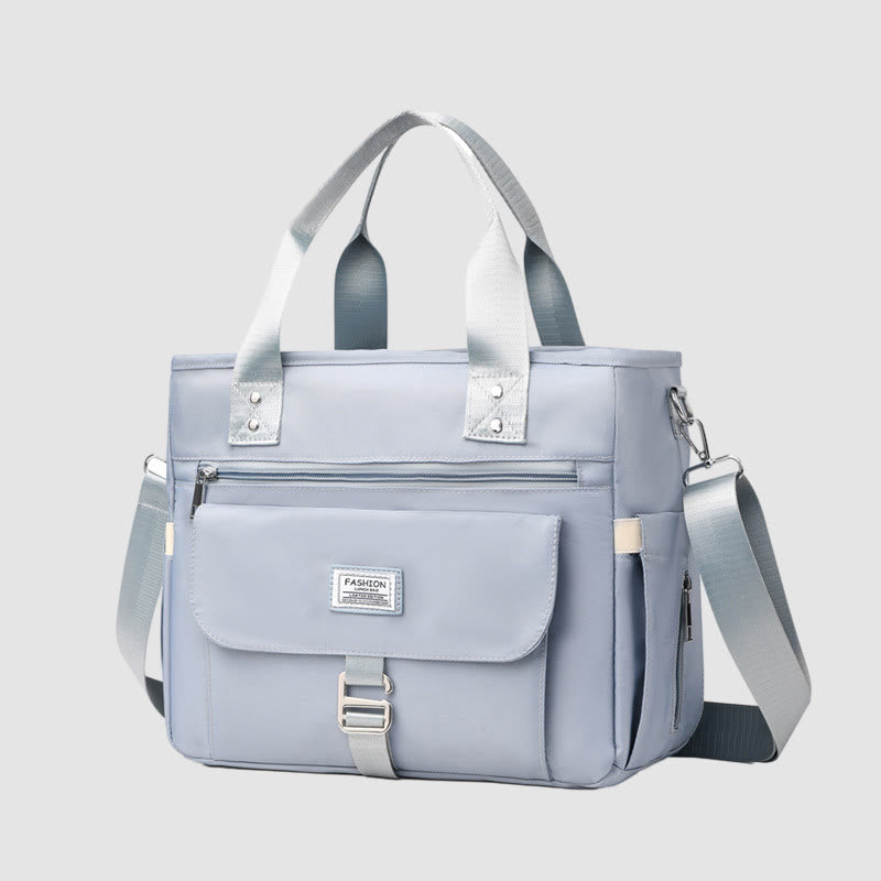 Tote Für Outdoor Picknick Tragbare Multifunktionale Wasserdichte Nylon Mittagessen Tasche - Hellblau - image 25