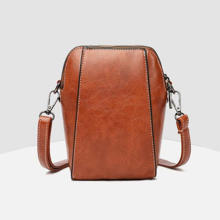 Weiche Leder-Telefontasche für Damen Crossbody Mini Bag