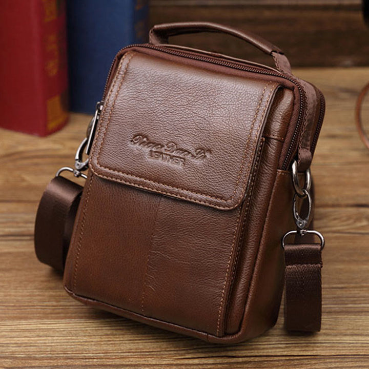 Umhängetasche für Herren im Vintage-Stil, Umhängetasche aus sanftem Leder