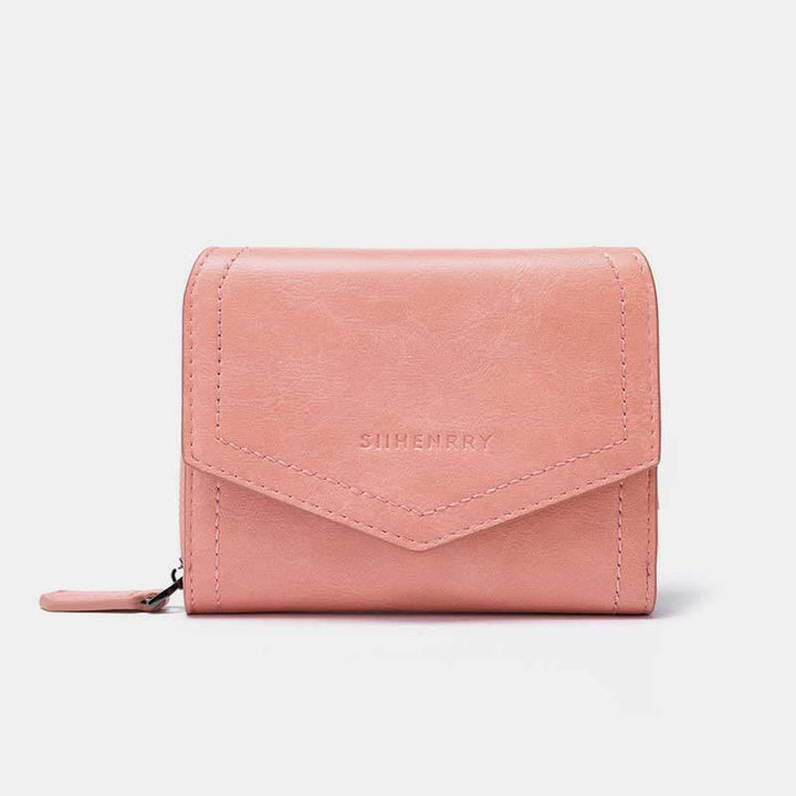 Damen Kurze Bifold Geldbörse Kunstleder Geldbörse RFID Blocking Kartenhalter