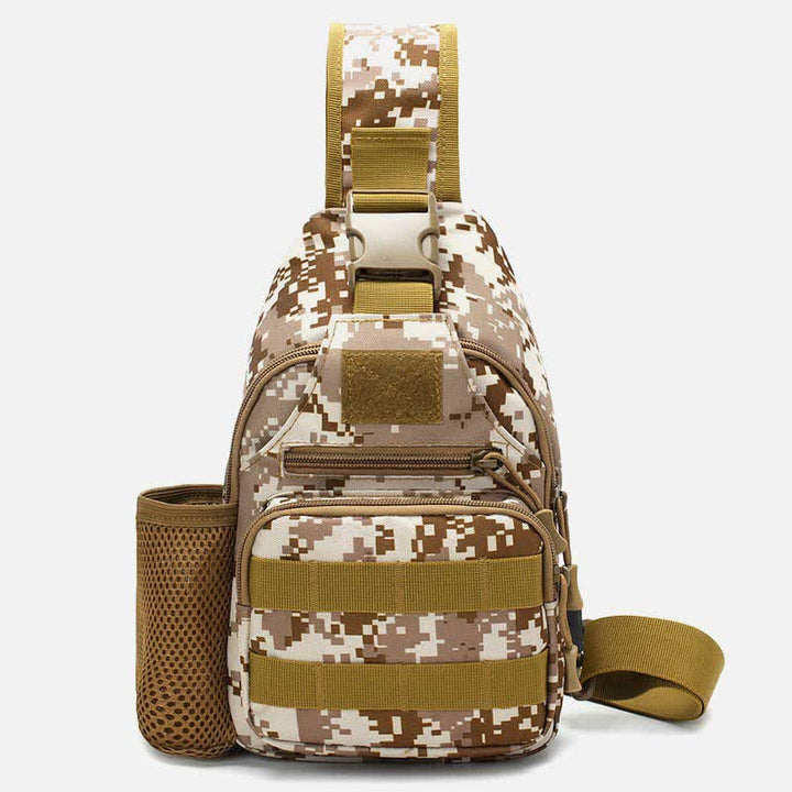 Taktische, militärische, leichte Schultertasche mit mehreren Taschen und USB-Ladeanschluss