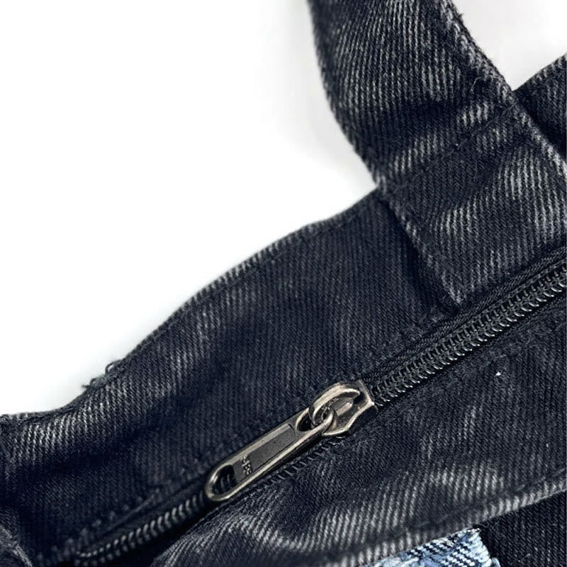 Gentle Women Tote Stickerei Brief große Laptop Schultertasche