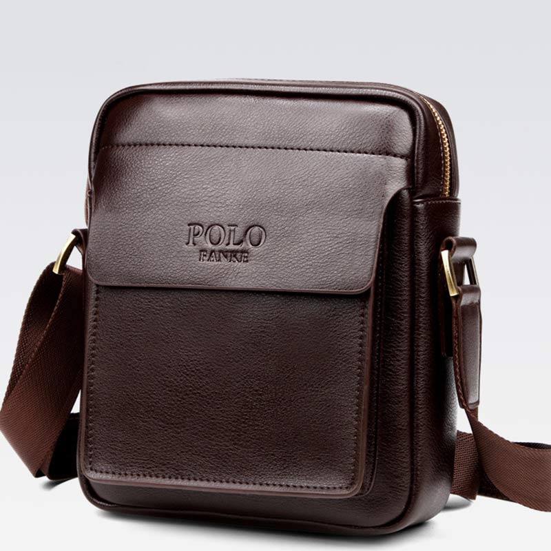 Herren Leder Umhängetasche Crossbody Bag Kleine Messenger Bag für die Arbeit Business