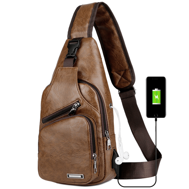 Wasserdichte Schultertasche mit USB-Ladefunktion 