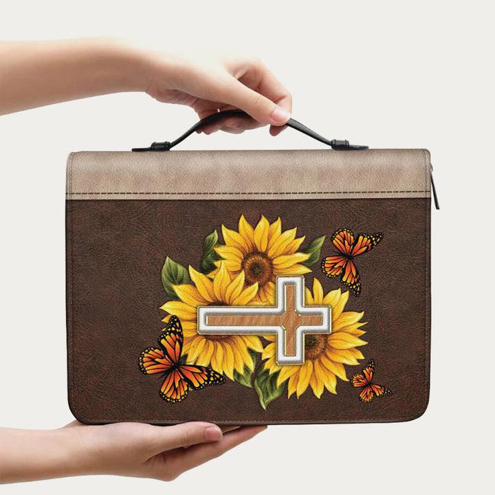 Aufbewahrungstasche für die Bibel, für den täglichen Gebrauch, Lederhandtasche mit frommem Gebetsdesign