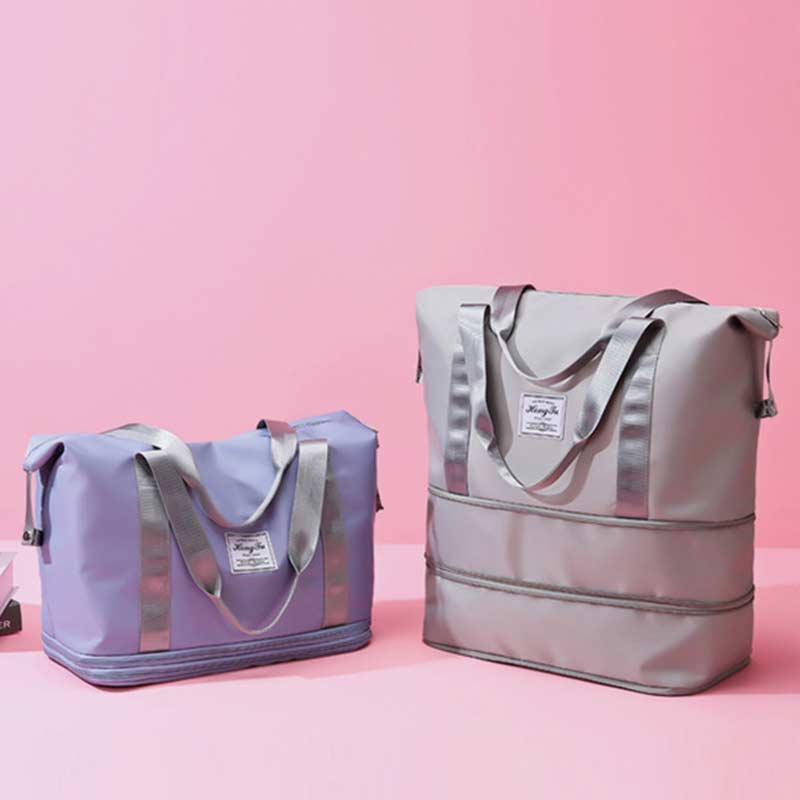 Super große Kapazität, leistungsstarke, erweiterbare Reisehandtasche, Erweiterung zwei Schichten