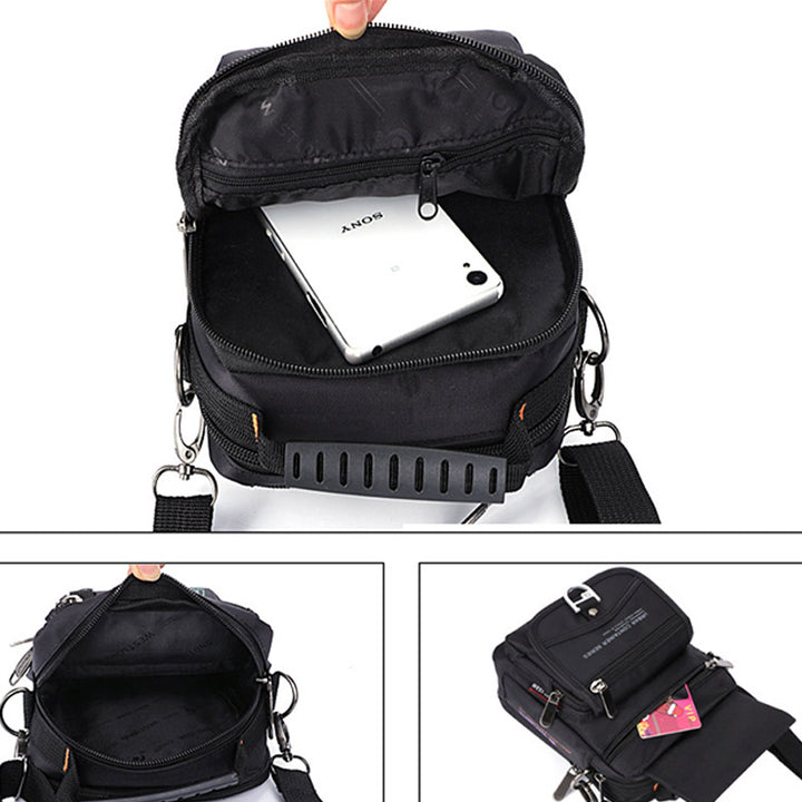 Nylon-Geldbörse mit mehreren Taschen, lässige Umhängetasche, Schultertasche, Reise-Brusttasche