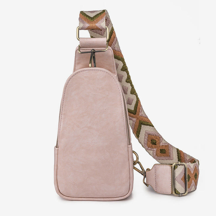 Schultertasche für Damen, leichte Einkaufstasche aus Leder mit breiten Riemen
