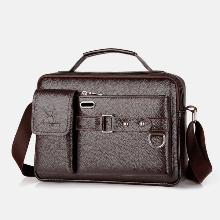Retro Leder Satchel Messenger Bag für Männer Reise Umhängetasche