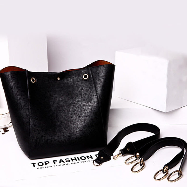 Klassische Tragetasche für Damen, einfarbig, Set mit Pendlertaschen für Büro und die Arbeit