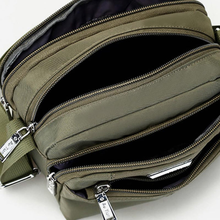 Umhängetasche mit mehreren Taschen für Herren, leichte Mini-Umhängetasche aus Nylon